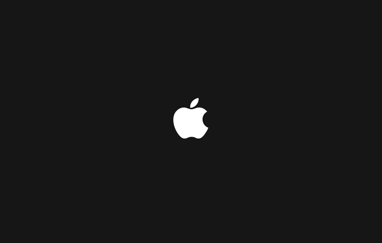Photo wallpaper apple, mac, black background, hi-tech