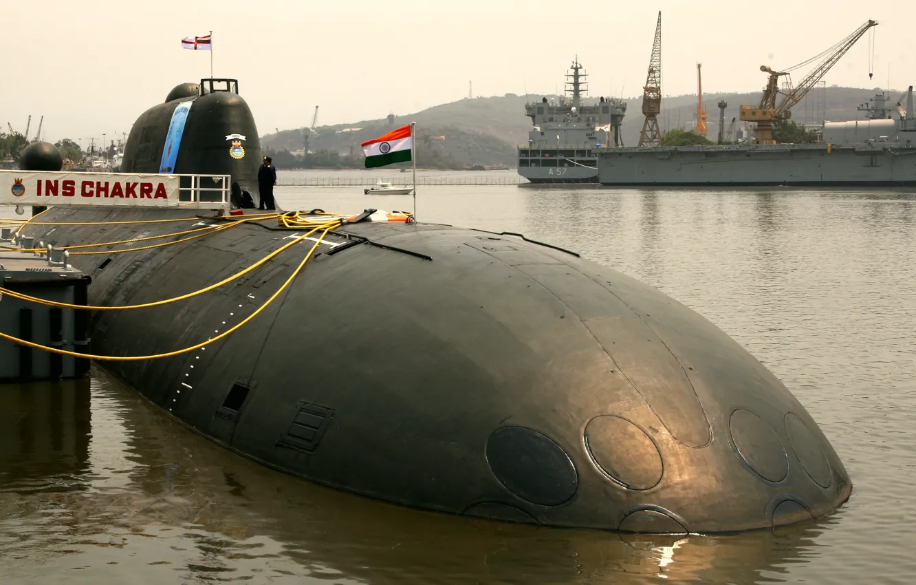 Photo wallpaper boat, underwater, atomic, The Indian Navy, THE Chakra