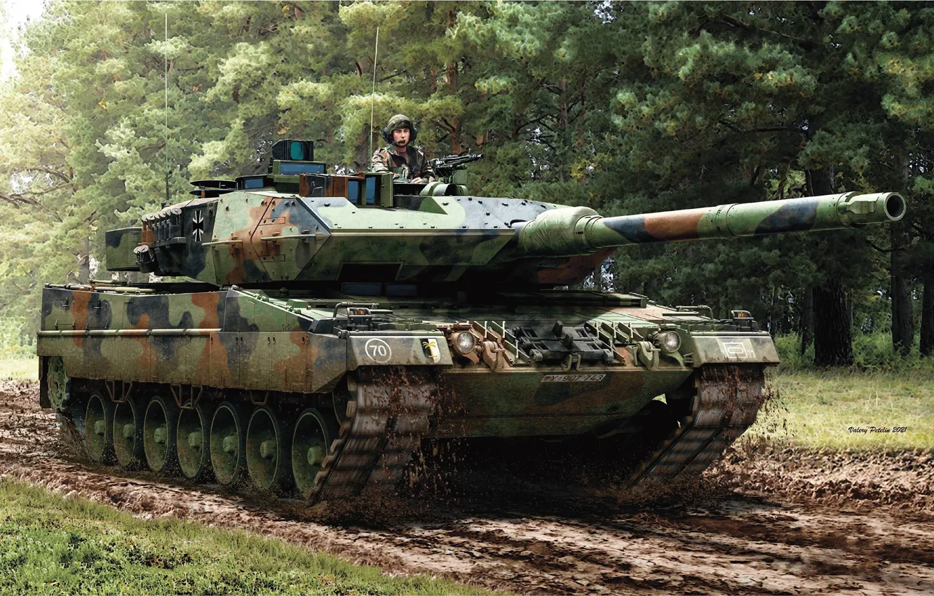 Photo wallpaper Germany, Leopard, MBT, The Bundeswehr, Leopard 2, Tanker