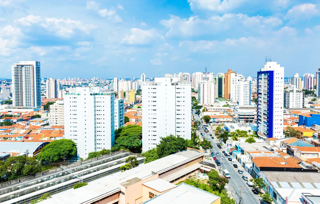 Photo wallpaper the city, photo, home, Brazil, megapolis, San Paulo