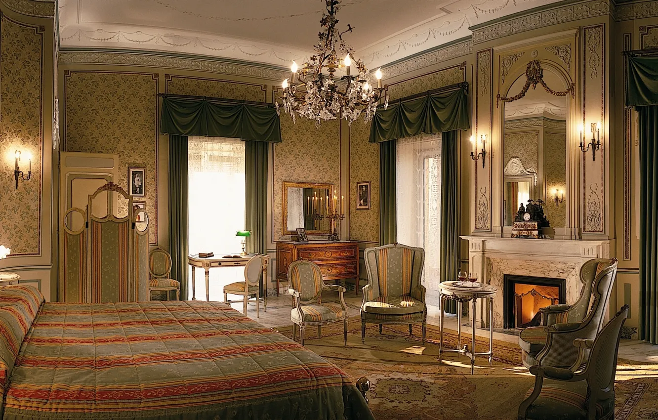 Photo wallpaper design, style, Villa, interior, living room