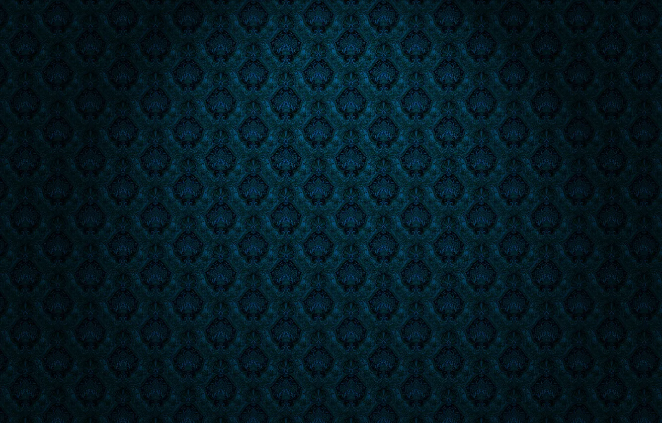 Photo wallpaper blue, Wallpaper, black, ornament, material