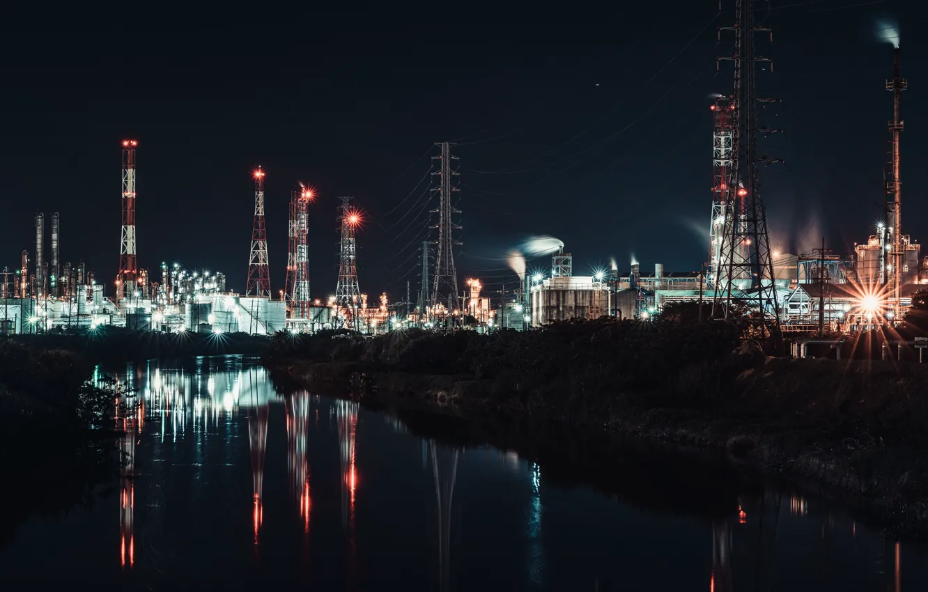 Photo wallpaper night, the city, Taiwan, Kaohsiung