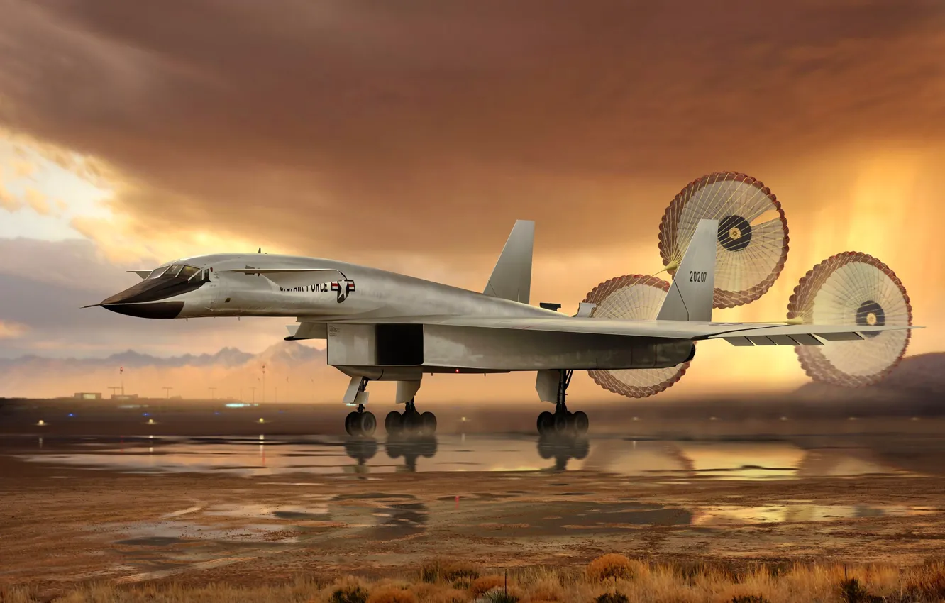 Photo wallpaper USA, Prototype, Strategic bomber, XB-70 Valkyrie