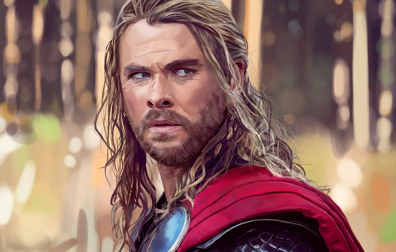 Photo wallpaper God, art, male, Thor