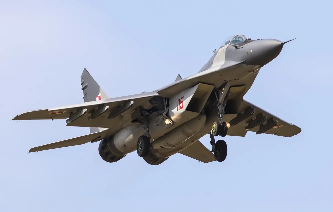 Photo wallpaper flight, fighter, multipurpose, MiG-29, The MiG-29