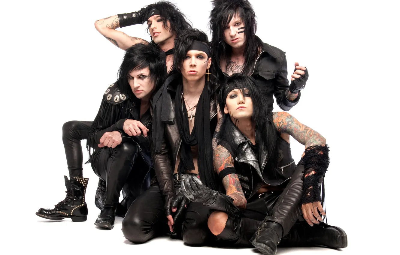 Photo wallpaper rock, Music, Black Veil Brides, Jinxx, Jake Pitts, Andy Biersack, Ashley Purdy.