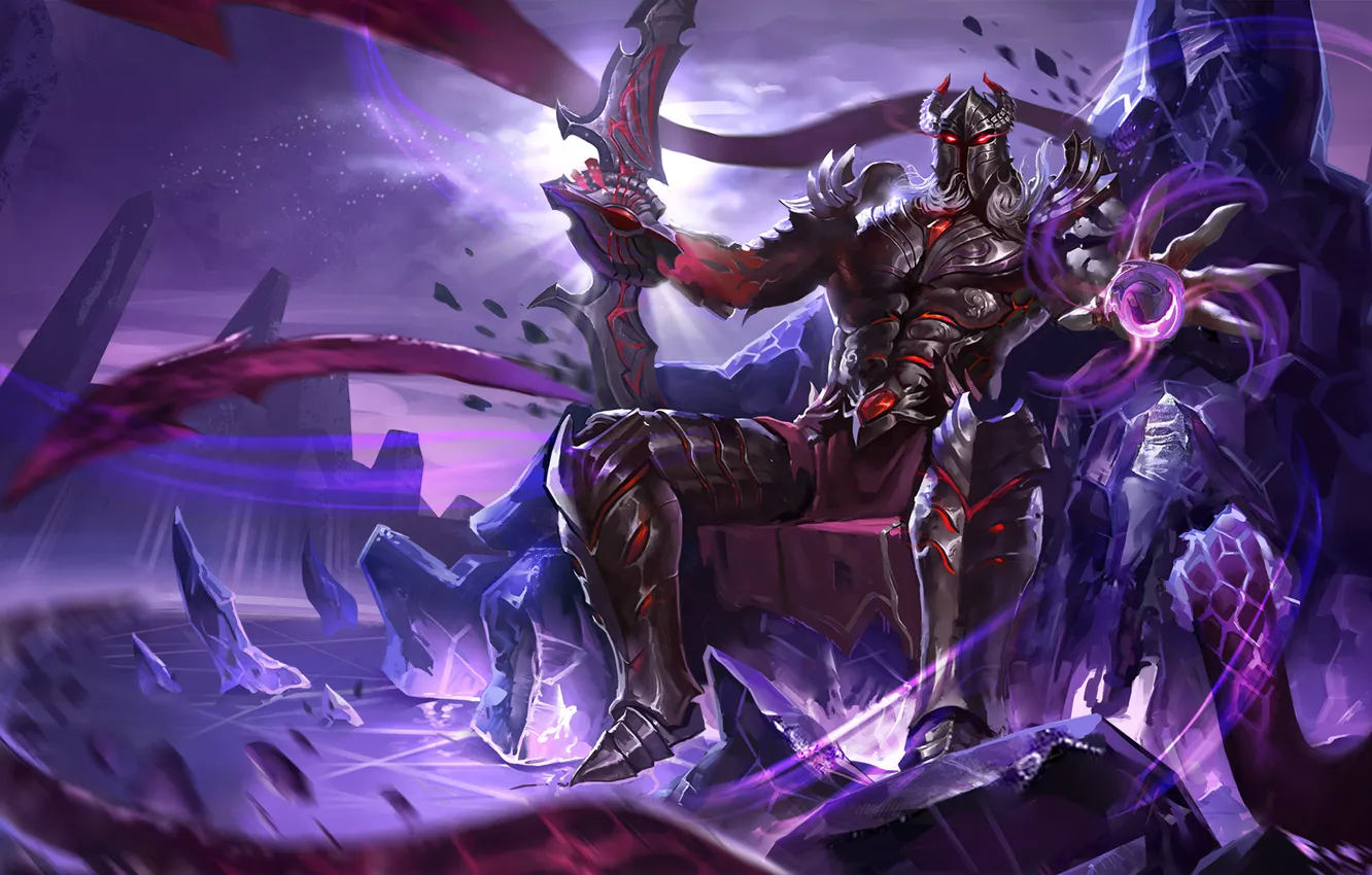 Photo wallpaper armor, warrior, hon, art, Heroes of Newerth, Dark Mana Magebane, Magebane