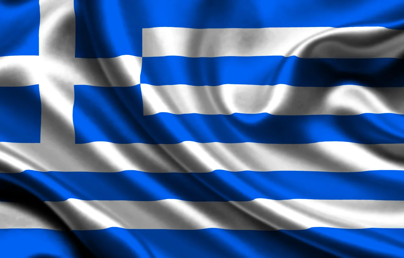 Photo wallpaper White, Greece, Cross, Flag, Blue, Flag, Greece, Hellenic Republic