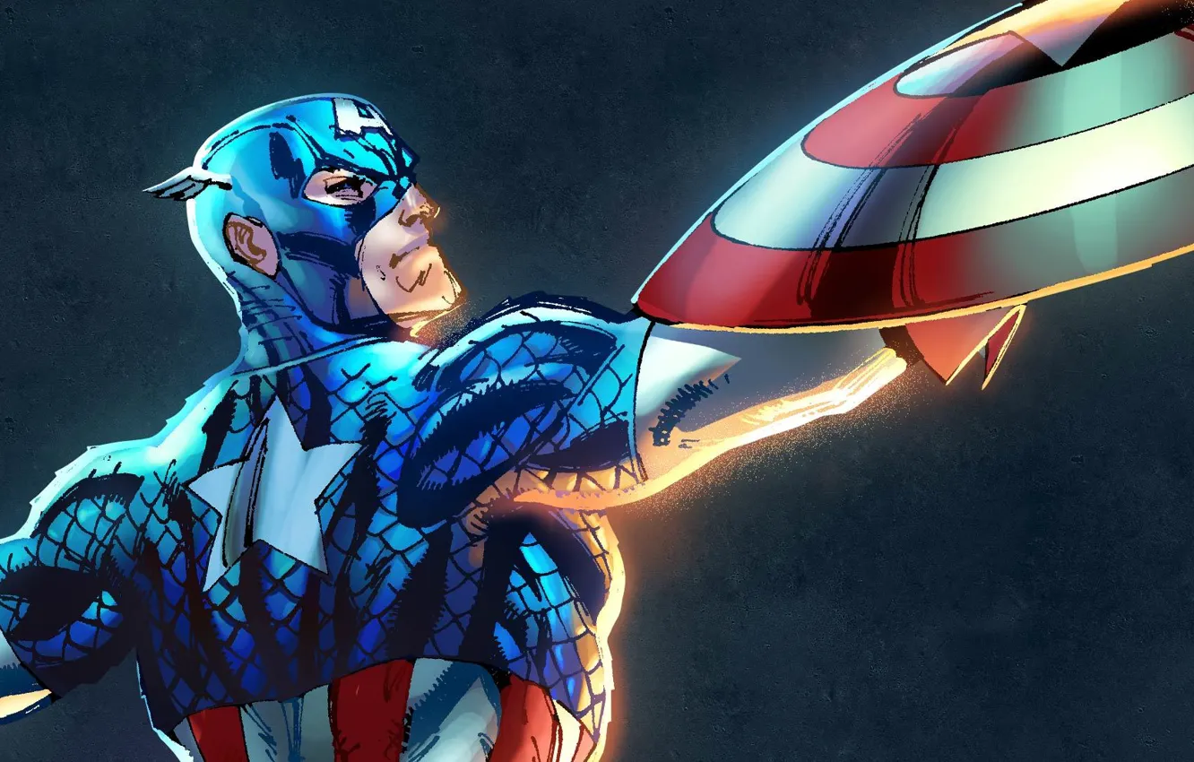 Photo wallpaper superhero, marvel, Captain America, captain america, Marvel Heroes, trading card steam