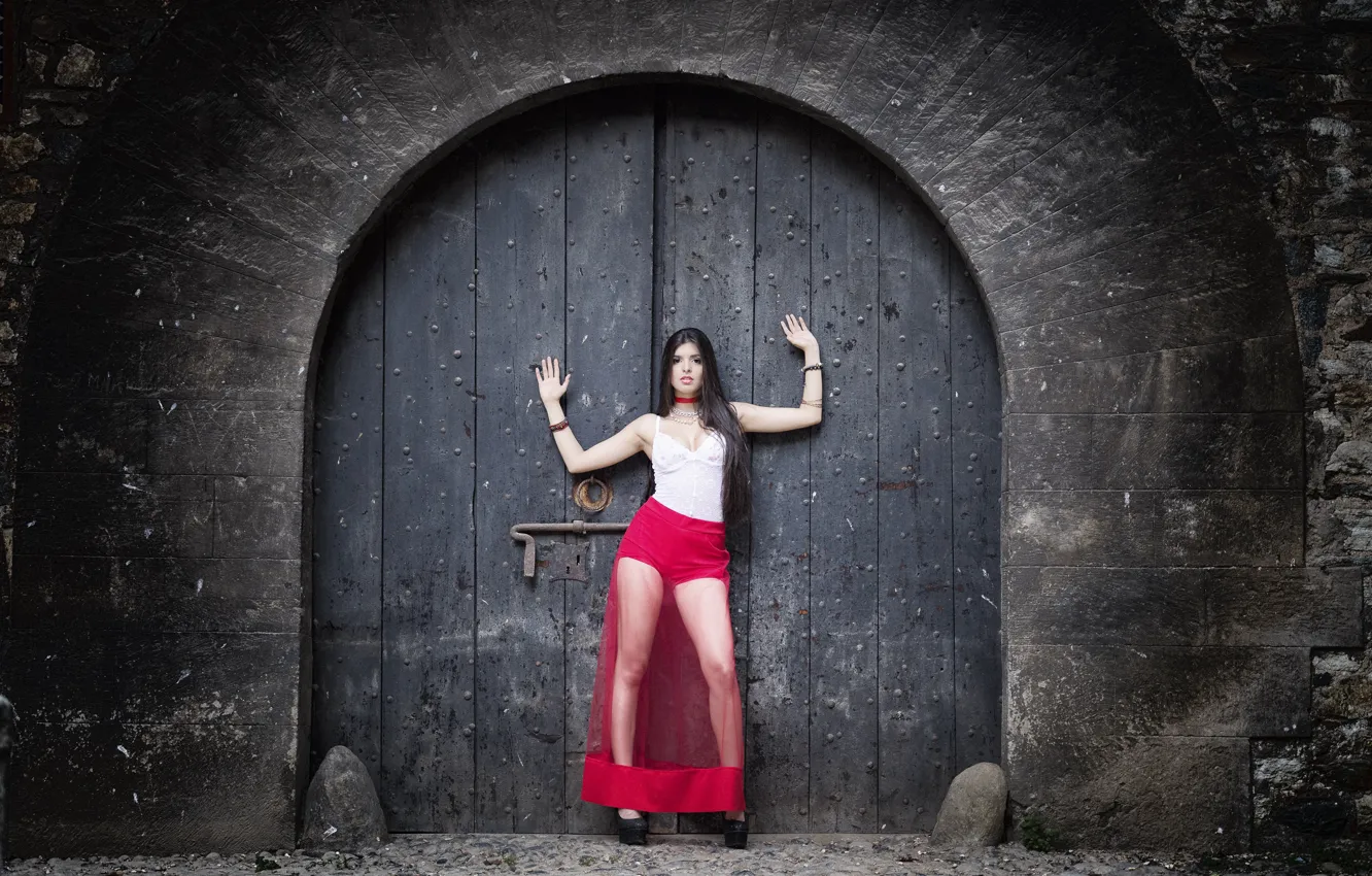 Photo wallpaper summer, style, hair, gate, figure, legs, beauty, Mariana