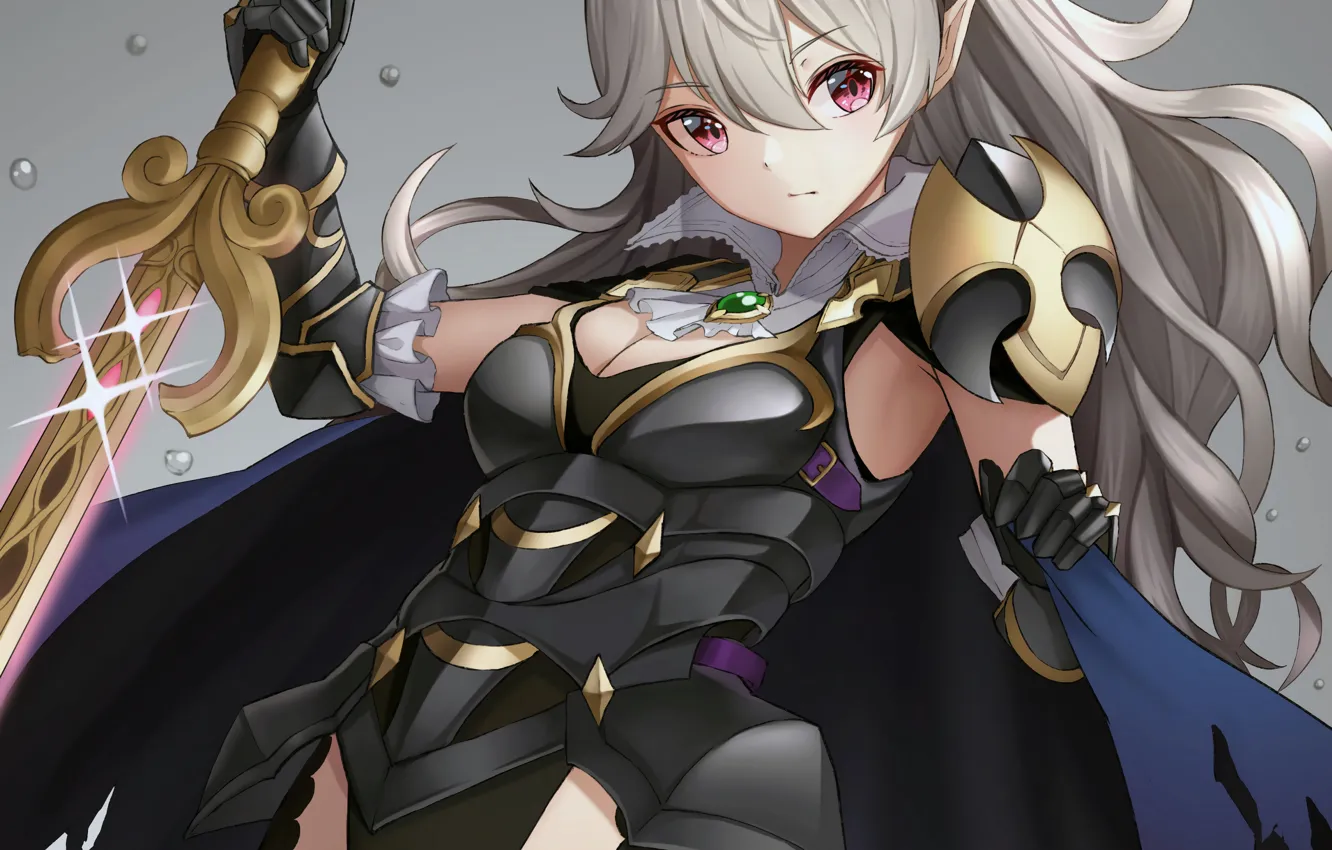 Photo wallpaper girl, fantasy, sexy, cleavage, long hair, boobs, anime, beautiful