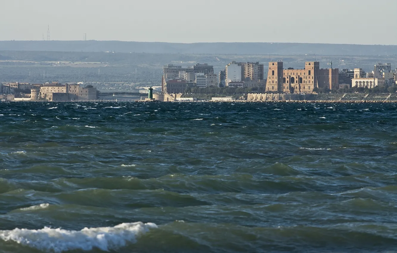 Photo wallpaper sea, the city, Italy, Taranto