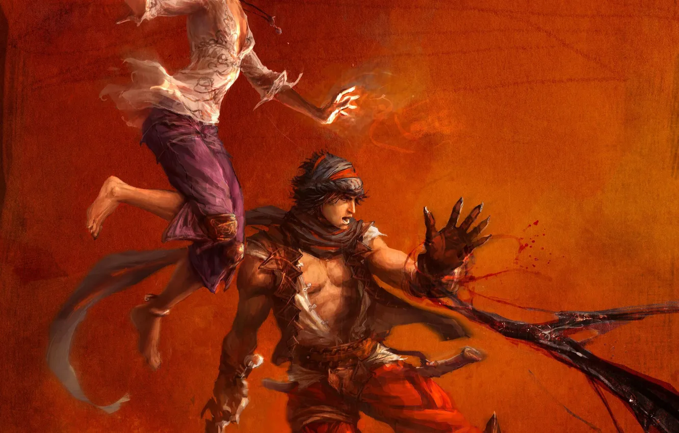 Photo wallpaper girl, weapons, gloves, Prince, Prince of Persia, Prince of Persia, saber, Concept Art