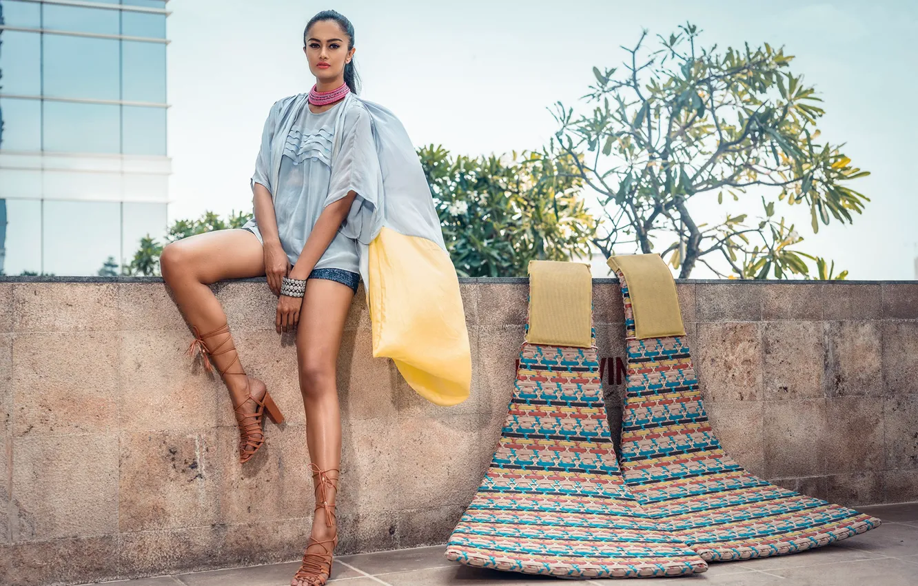 Photo wallpaper girl, hot, sexy, legs, eyes, smile, beautiful, figure