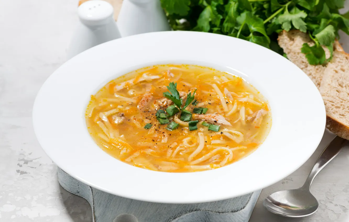 Photo wallpaper hot, plate, soup