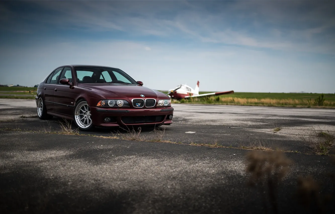 Photo wallpaper BMW, Cherry, Classic, Legend, E39, Sight