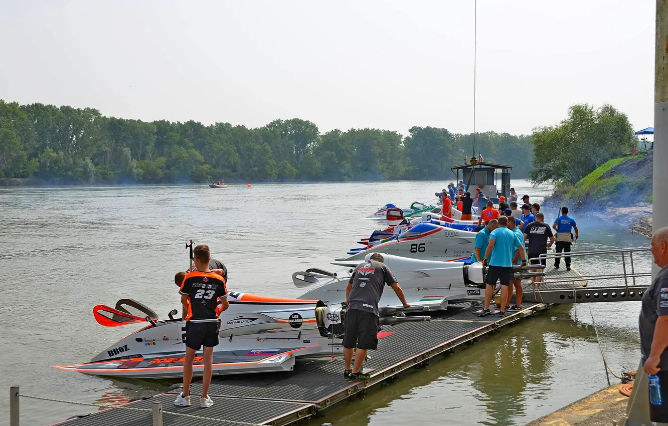 Photo wallpaper race, boat, speed