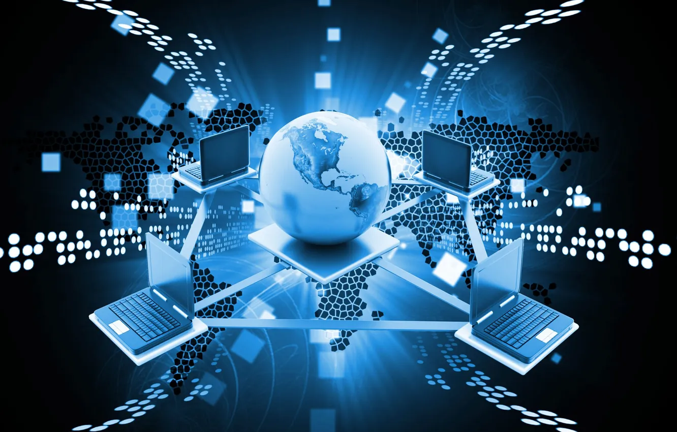 Photo wallpaper computer, network, Internet, laptop