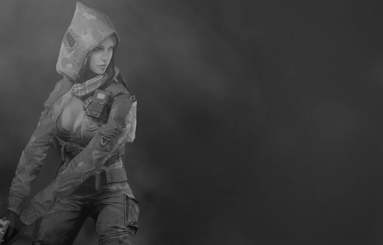 Photo wallpaper girl, soldiers, Warface