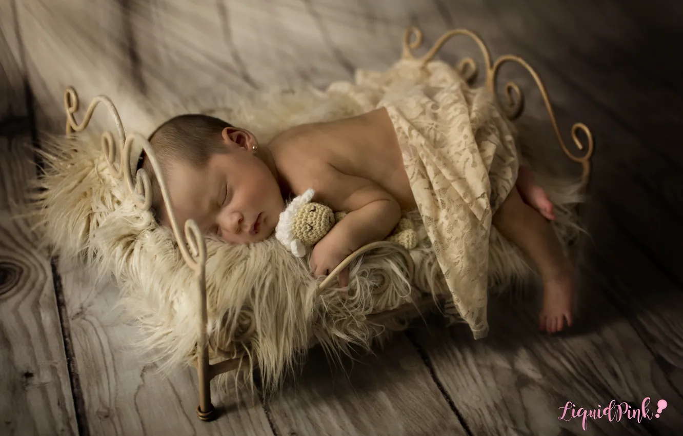 Photo wallpaper sleep, blanket, Baby