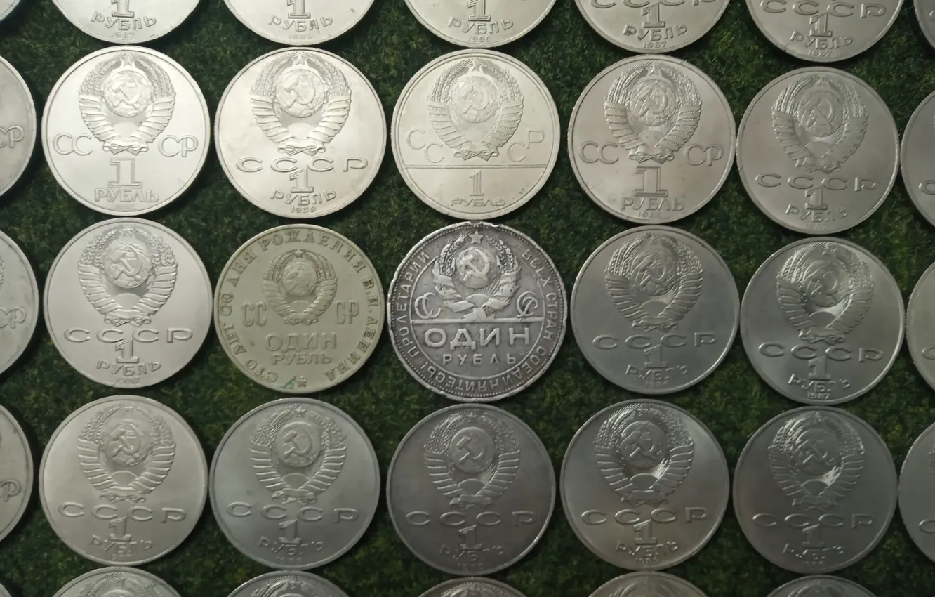 Photo wallpaper money, USSR, old coins
