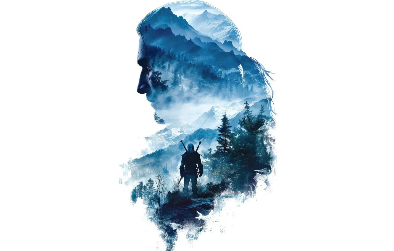 Photo wallpaper Game, Witcher, minimalism