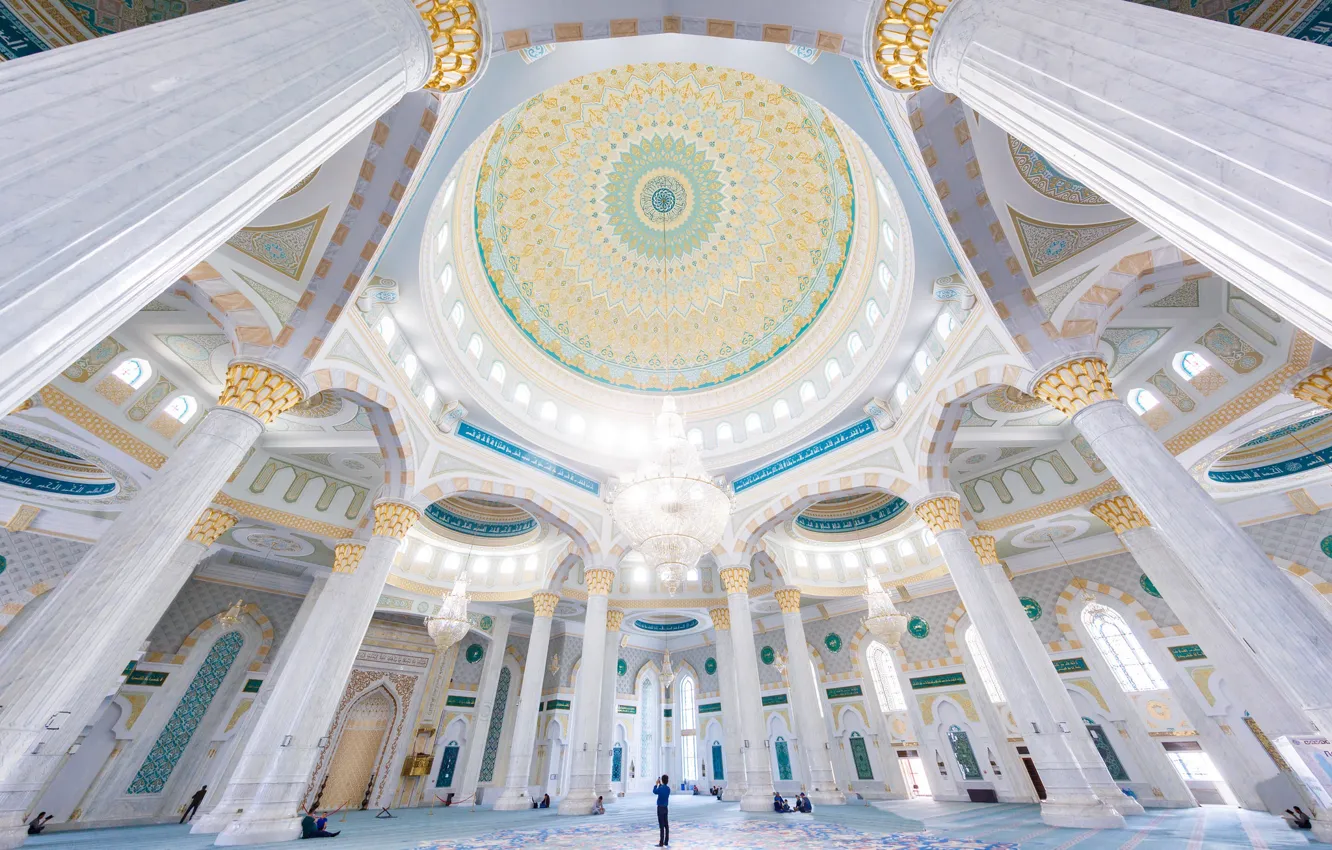 Photo wallpaper mosque, architecture, Kazakhstan, Astana, Hazret-Sultan