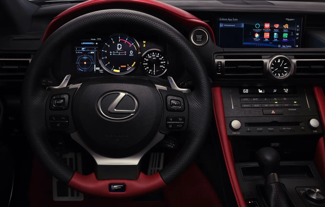 Photo wallpaper Lexus, salon, Track Edition, RC F, 2019