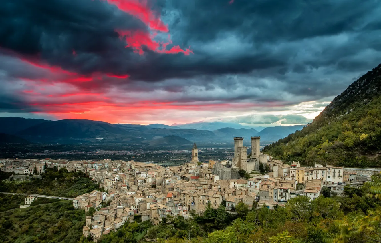 Photo wallpaper Italy, Pacentro, Abruzzi