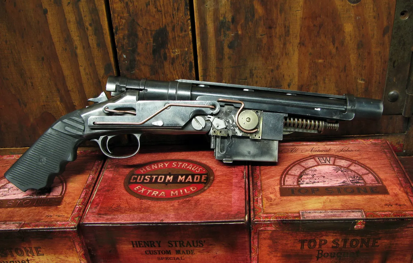 Photo wallpaper Gun, Steampunk, Grand Approximiser 3 Shot Pistole