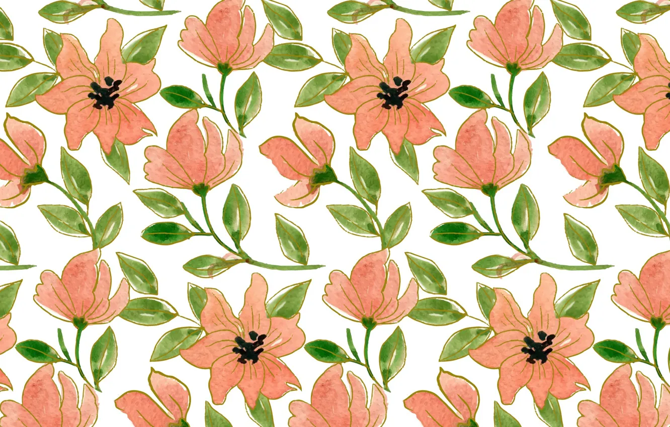 Photo wallpaper flowers, texture, texture, flowers