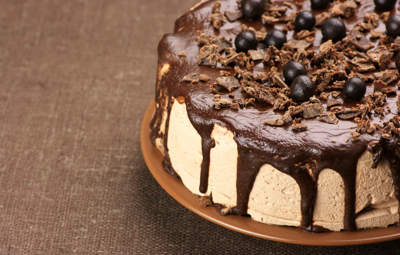 Photo wallpaper balls, food, chocolate, cake, cream, dessert, sweet, souffle