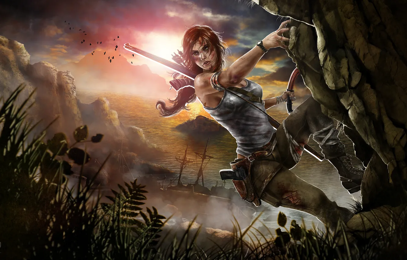 Photo wallpaper girl, Tomb Raider, Croft, Lara
