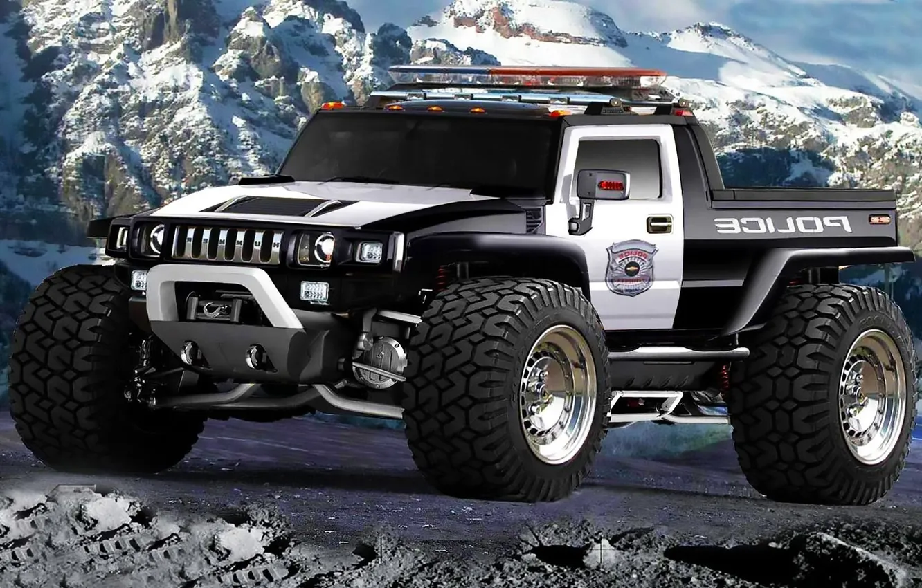 Photo wallpaper car, Hummer, jeep