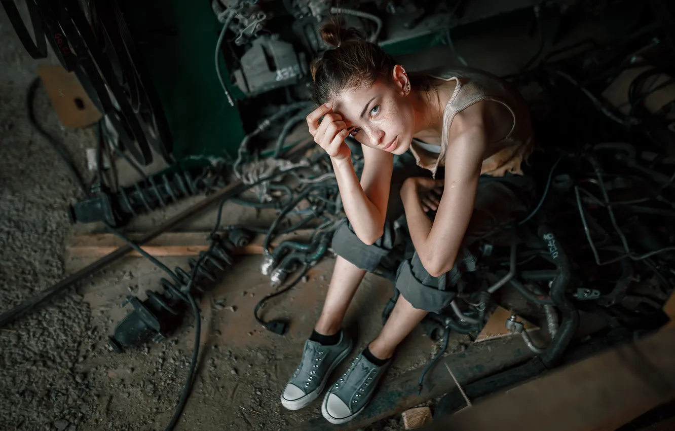 Photo wallpaper look, girl, model, portrait, Andrey Vasilyev