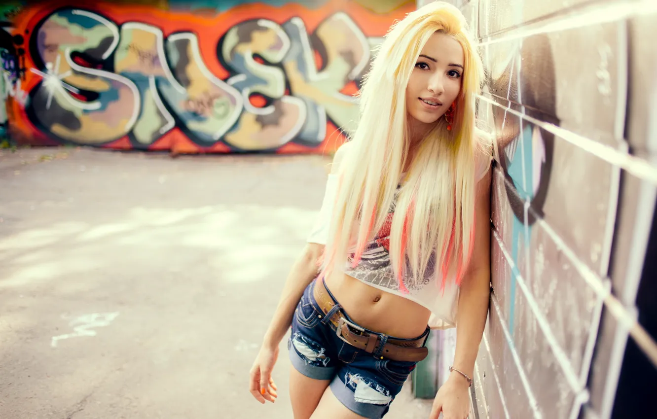 Photo wallpaper look, girl, background