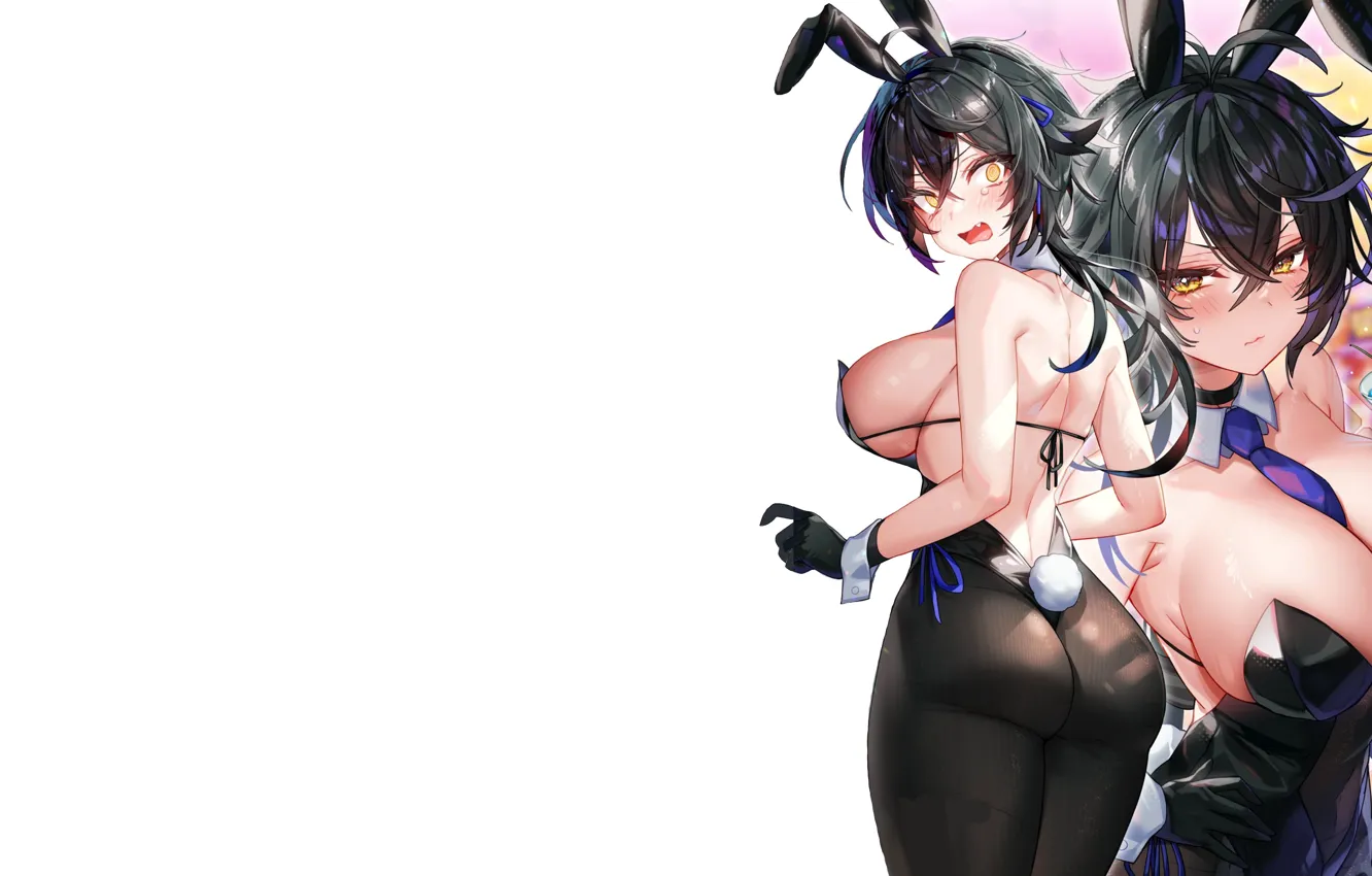 Photo wallpaper girl, hot, sexy, ass, anime, short hair, pretty, butt