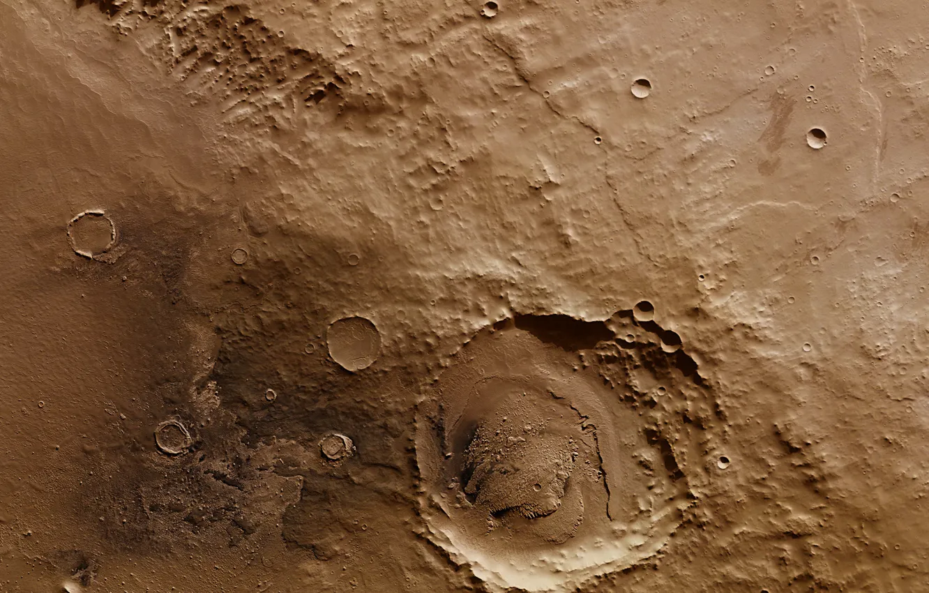 Photo wallpaper crater, Mars, Schiaparelli