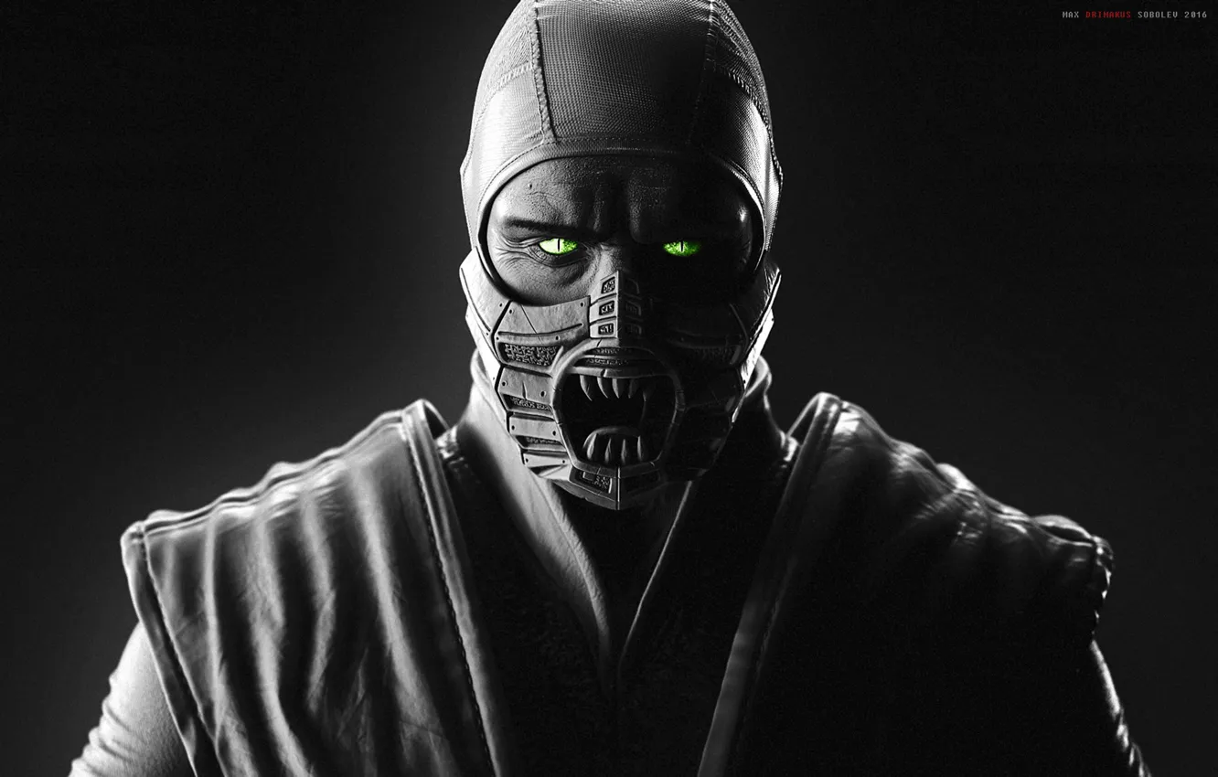 Photo wallpaper Mortal Kombat, Illustration, Characters, reptile, MK Reptile (fan-art), by Drimakus, by Max "Drimakus" Sobolev, Drimakus