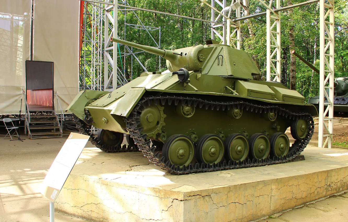 Photo wallpaper tank, Moscow, USSR, Poklonnaya Gora, The Museum of G.O.R.A., T-70B