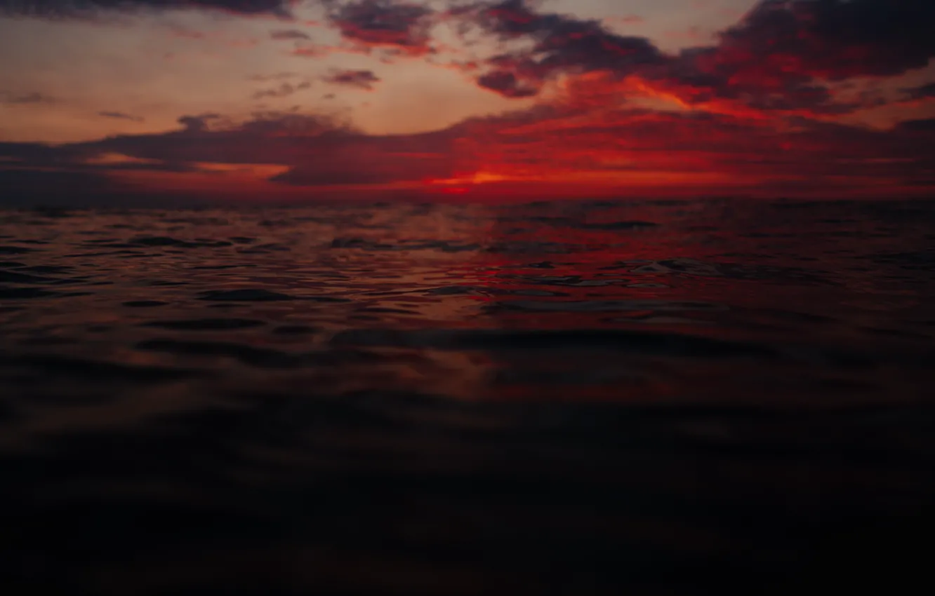 Photo wallpaper sky, ocean, nature, water, clouds, evening, Sun Goes Down, Ryan Loughlin