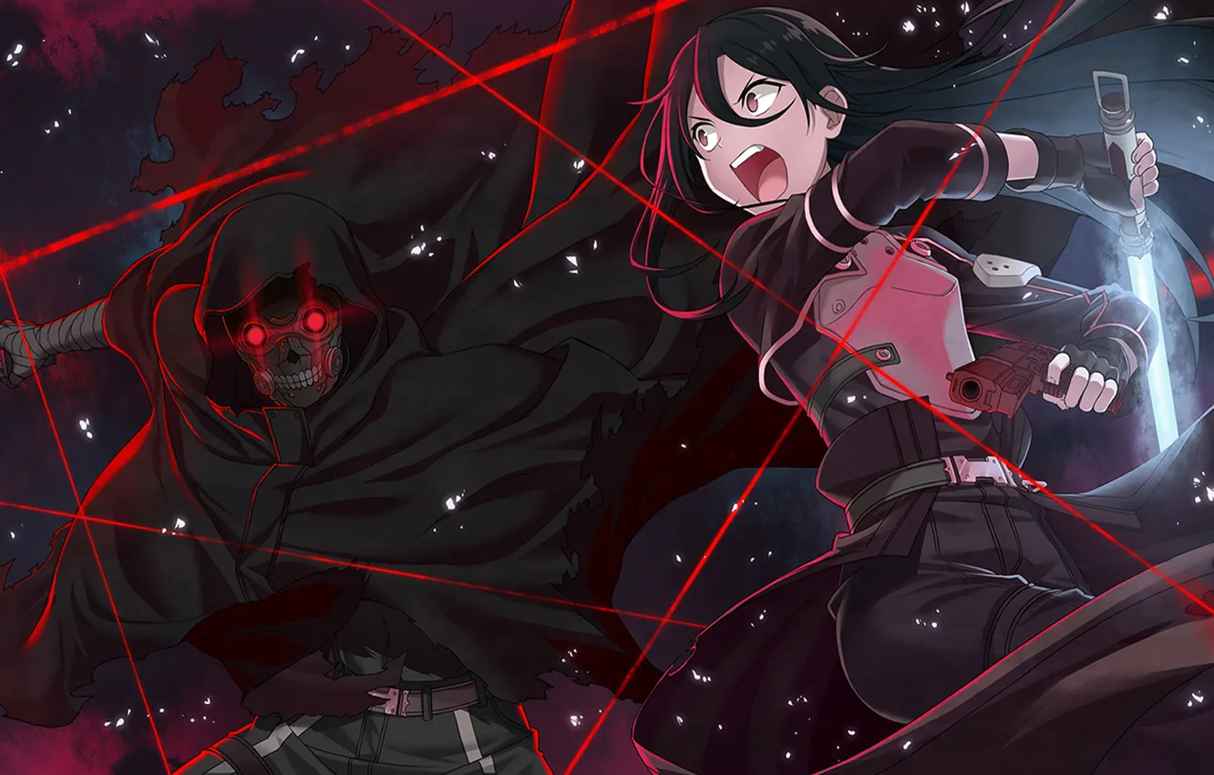 Photo wallpaper weapons, Sword Art Online, Kirito, Kirigaya Kazuto, Gun Gale Online, Shouichi Shinkawa