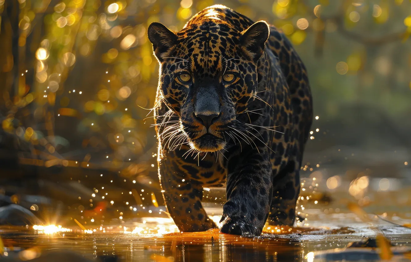 Photo wallpaper look, face, water, the sun, light, squirt, nature, glare