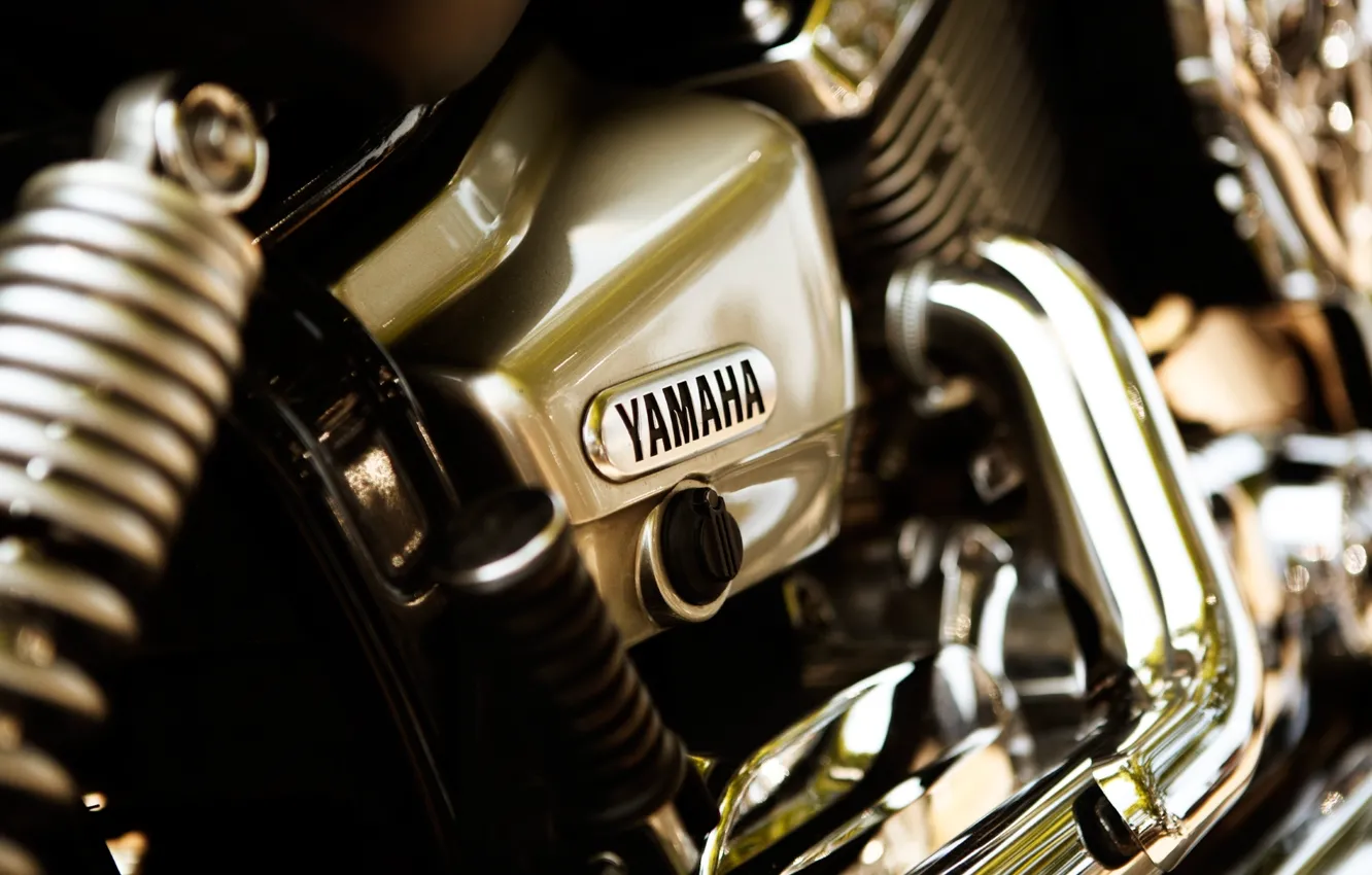 Photo wallpaper motorcycle, Yamaha, chrome