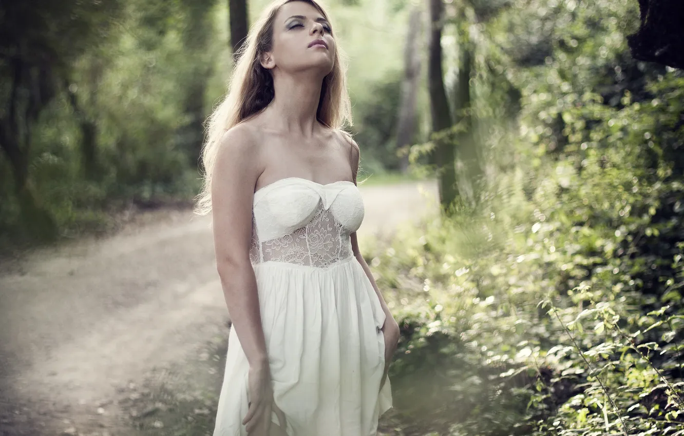 Photo wallpaper girl, pose, Eva