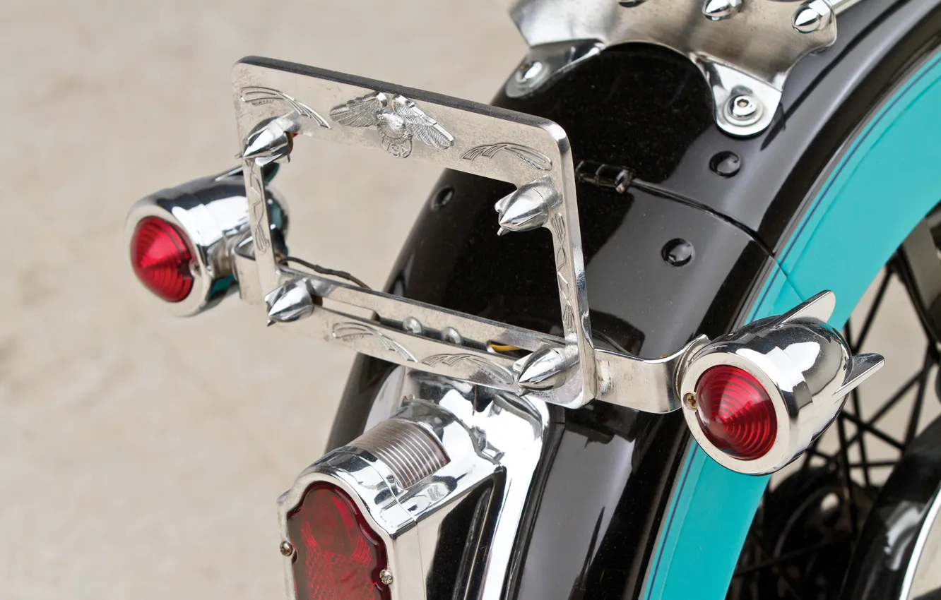 Photo wallpaper Harley-Davidson WL, 1947, Harley-Davidson, retro motorcycles, retro motorcycles