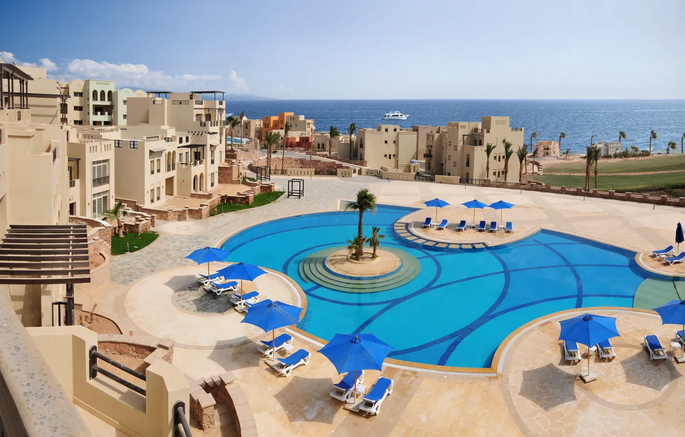 Photo wallpaper sea, pool, resort, the area