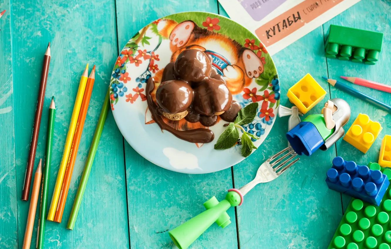 Photo wallpaper the sweetness, chocolate, cakes, delicious