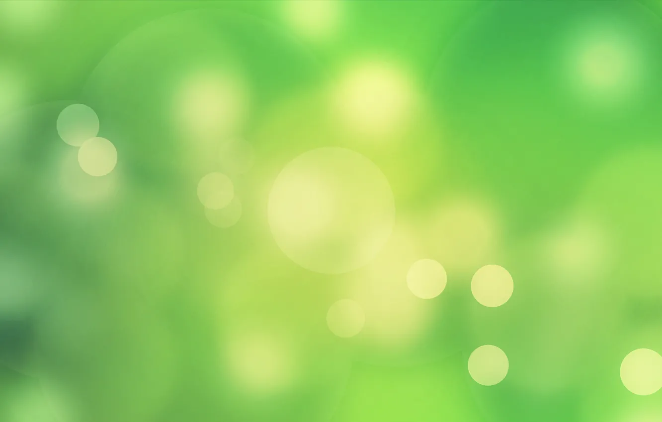 Photo wallpaper greens, light, circles